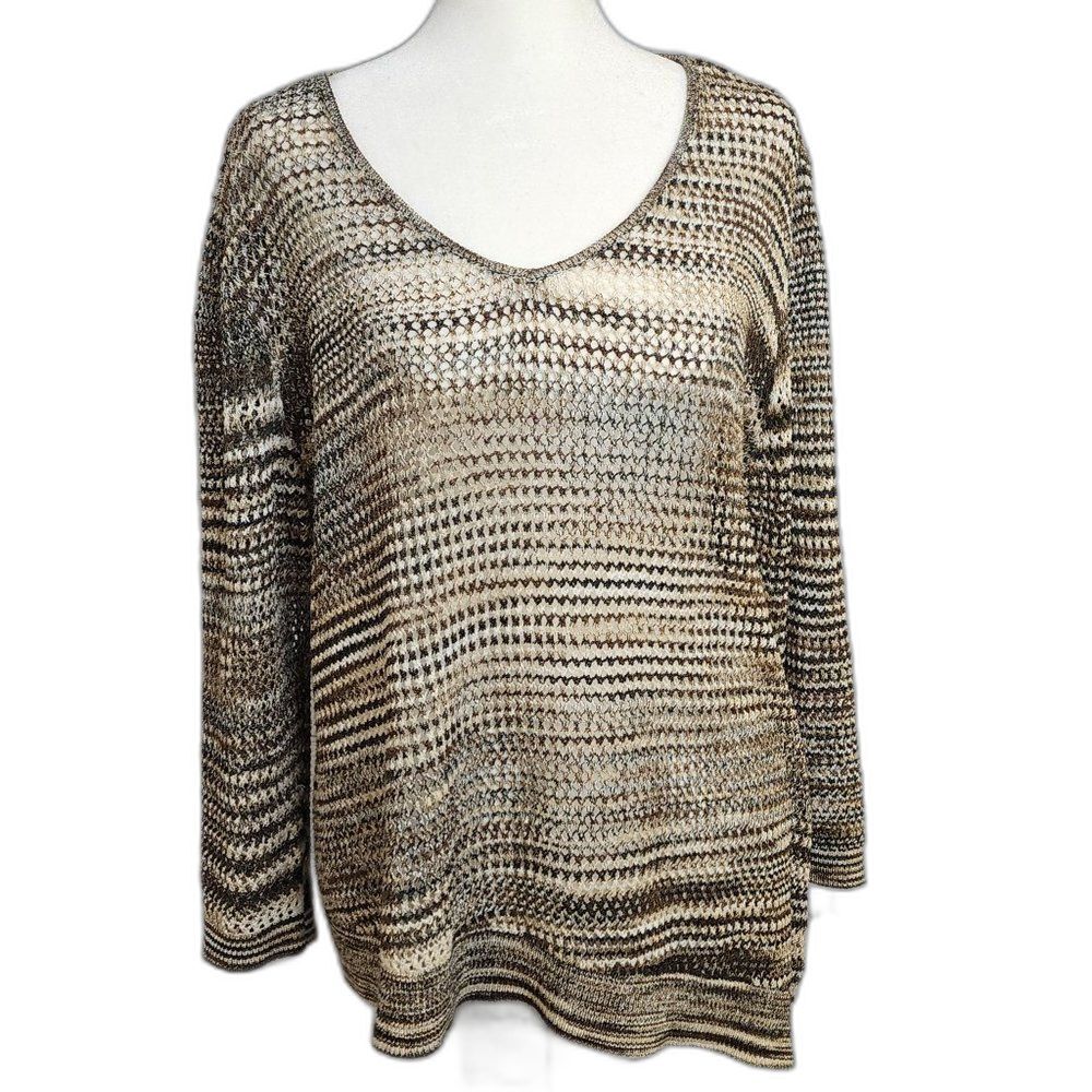 Dress Barn asymmetrical crochet sweater